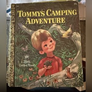 Tommy's Camping Adventure Little Golden Books Second Printing 1971